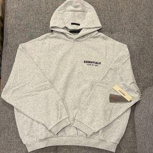 Essentials Fear Of God Light Heather Gray Hoodie